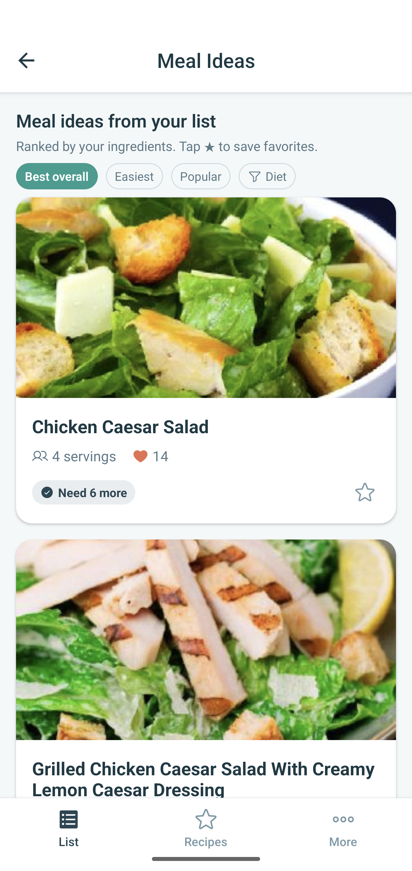Meal Ideas - Find recipes from your ingredients